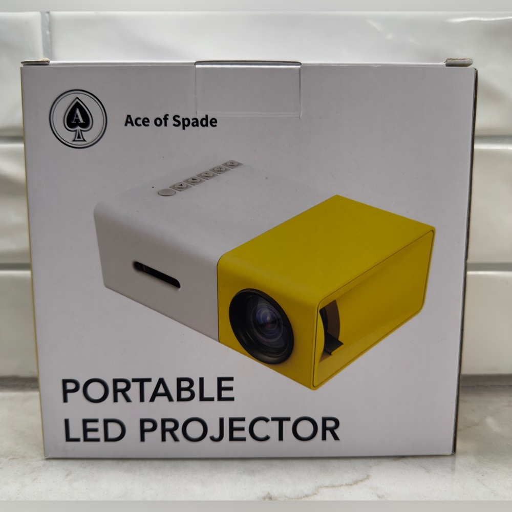 Ace of Spade Yellow Portable LED Projector
